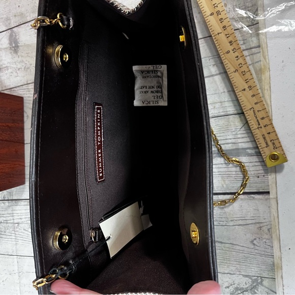 Houndstooth Bag Brown SUMMER TOMPKINS Purse Retro Art Vintage Dog Umbrella NWT - Picture 10 of 16